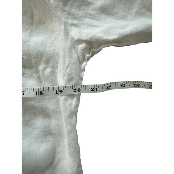 Boden Casual Classic White Linen Tunic Dress Top Silver Embroidered Size 10 - Picture 6 of 6